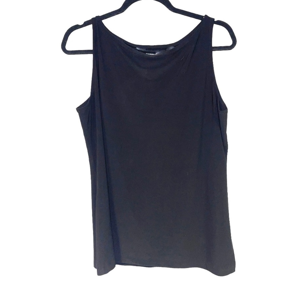 Norma Kamali Black Tank Top Blouse Stretch XXL